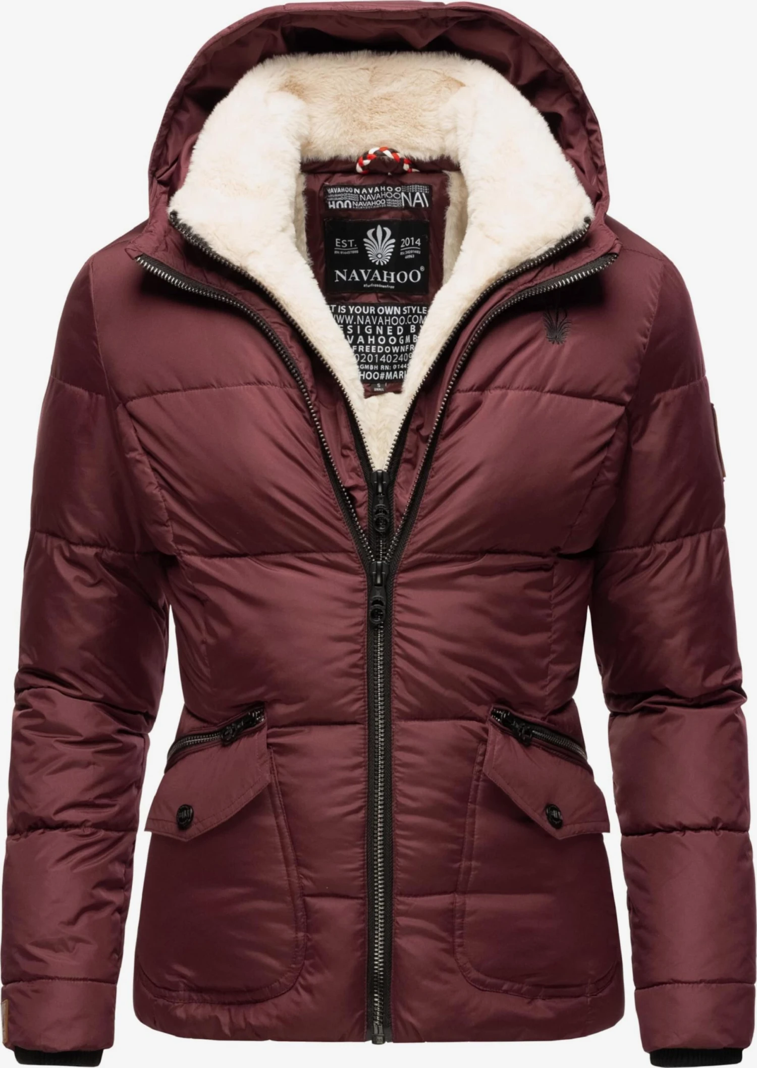 NAVAHOO Vinterjakke 'Megan' Mørkerød 1 NAVAHOO Vinterjakke 'Megan' Mørkerød