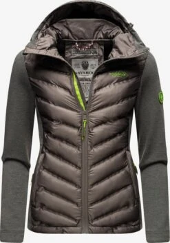 NAVAHOO Overgangsjakke 'Nimm Mich Mit' Sjokolade / Mørkegrå